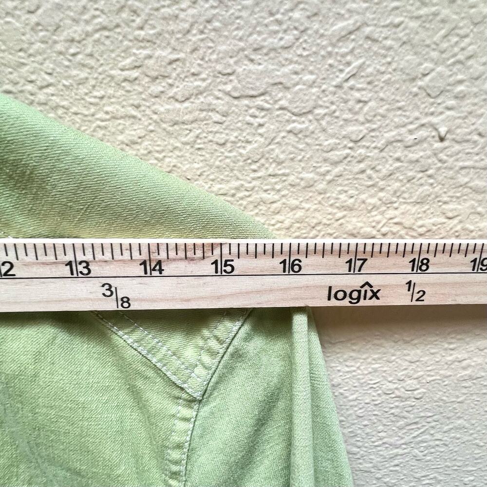 Sigrid Olsen Jacket Womens Size 4 Green Denim Str… - image 4